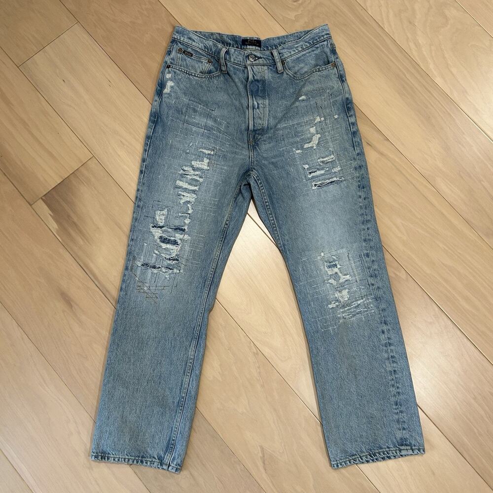 Polo Ralph Lauren High-Rise Relaxed Straight Crop Jean Patchwork Women’s 29